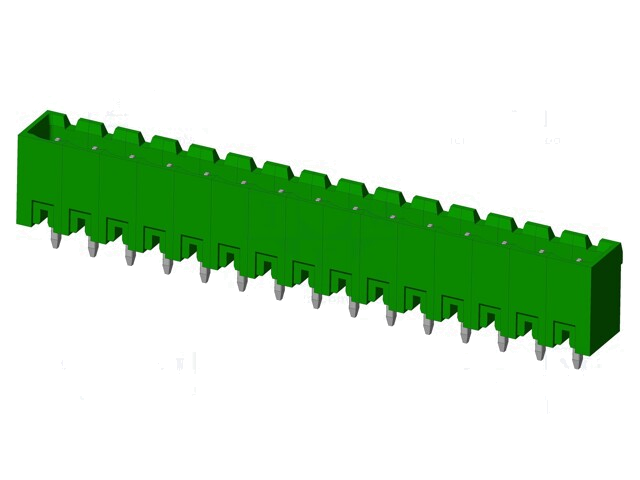 Connector: ontkoppelbare terminal strip; contact; mannelijk Connector: ontkoppelbare terminal strip; contact; mannelijk